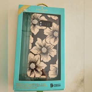 Kate Spade Cream and Black Floral Samsung S8+ Phone Case